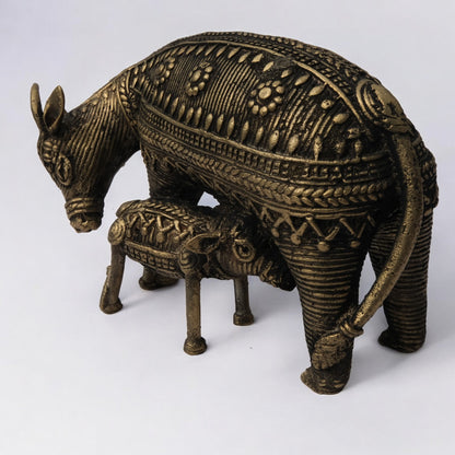 Dhokra Craft - Kaamdhenu and its Calf