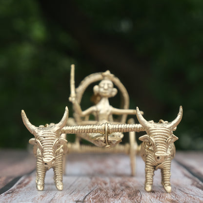 Dhokra Handmade Bullock Kart for Exquisite Home Decor