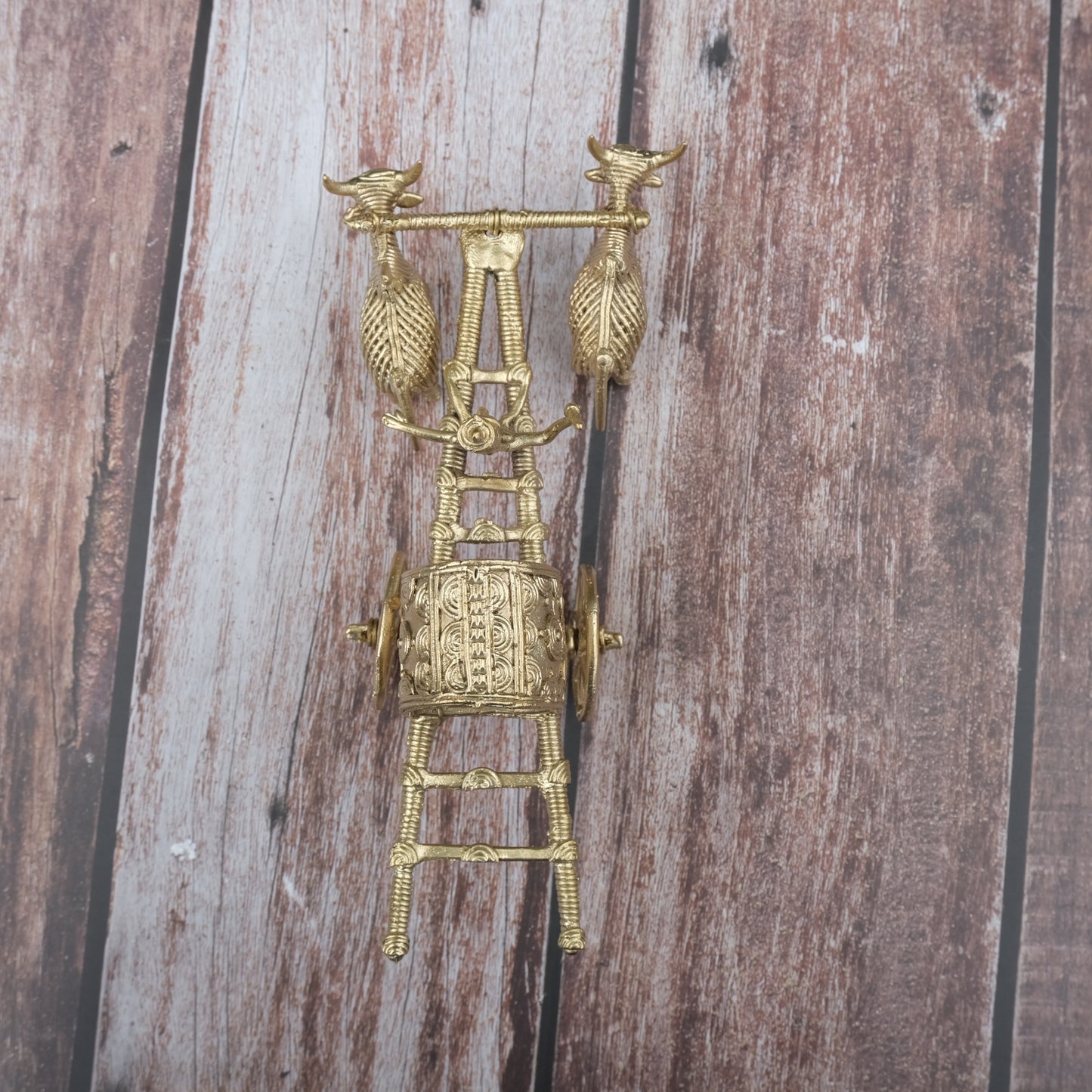 Dhokra Handmade Bullock Kart for Exquisite Home Decor