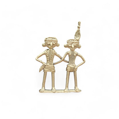 Dhokra Craft- Miniature Tribal Couple Dancing