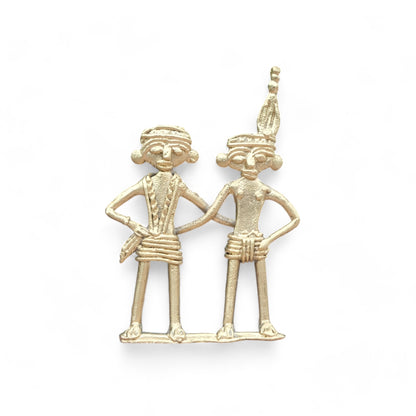 Dhokra Craft- Miniature Tribal Couple Dancing