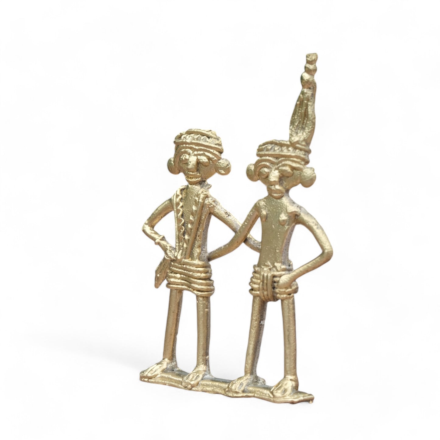 Dhokra Craft- Miniature Tribal Couple Dancing