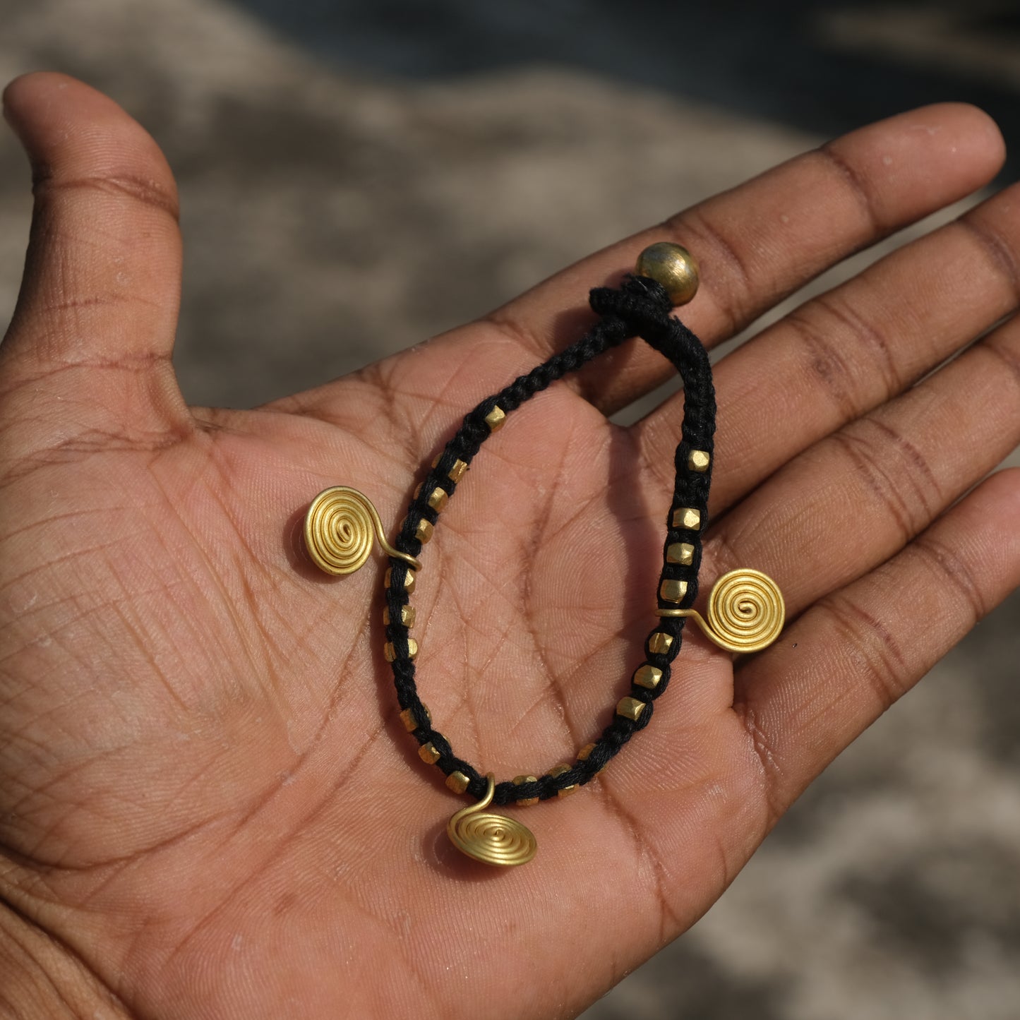 Dhokra Handcrafted Spiral Bracelet