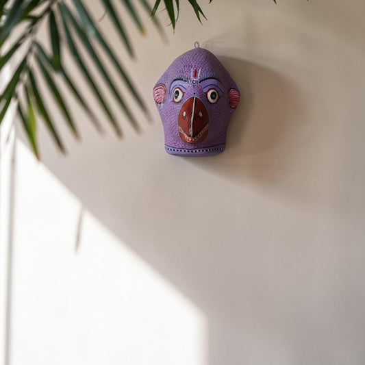 Jatayu Papier-mâché Wall Mask Hand-Painted in Pattachitra Style