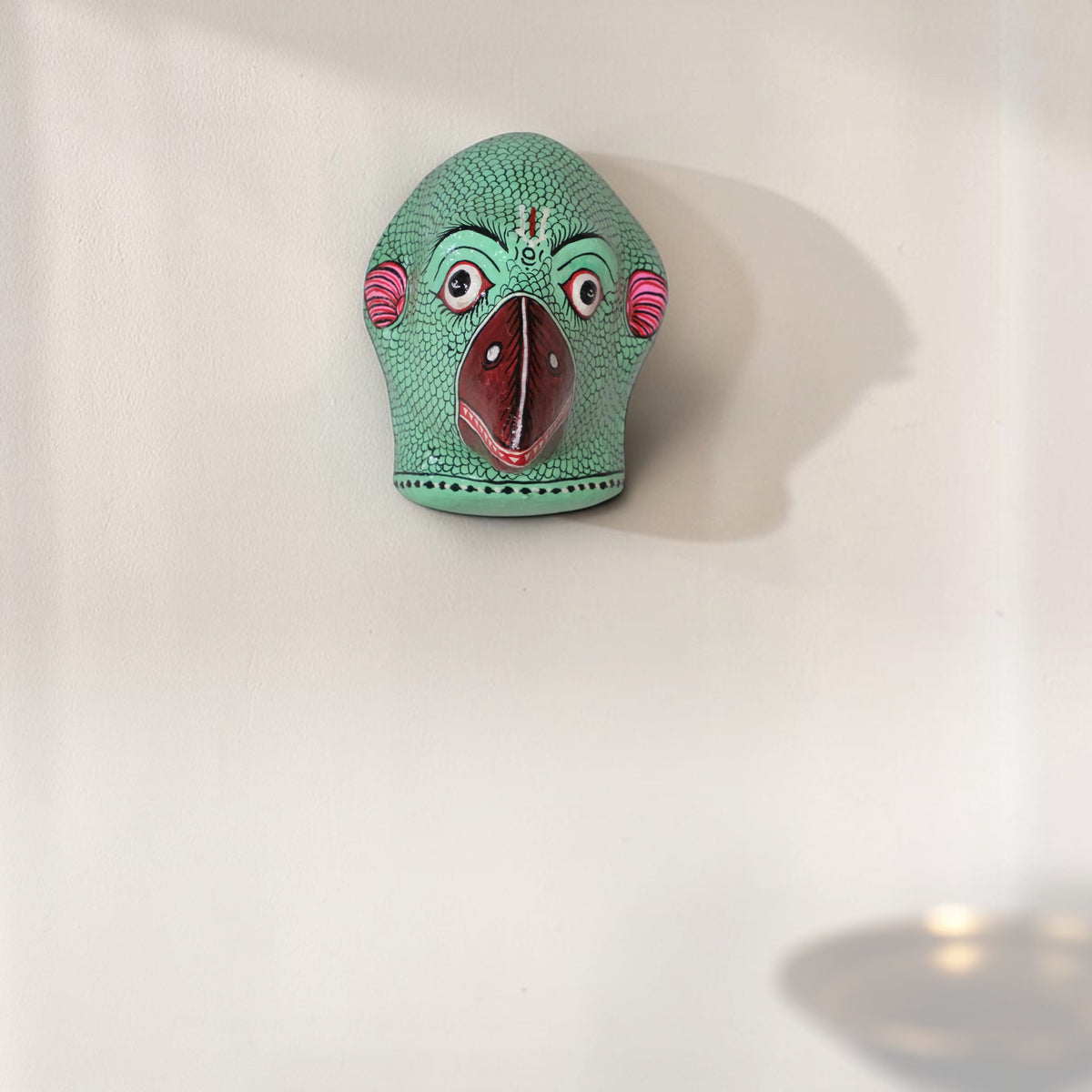 Jatayu Papier-mâché Wall Mask Hand-Painted in Pattachitra Style