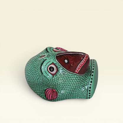 Jatayu Papier-mâché Wall Mask Hand-Painted in Pattachitra Style