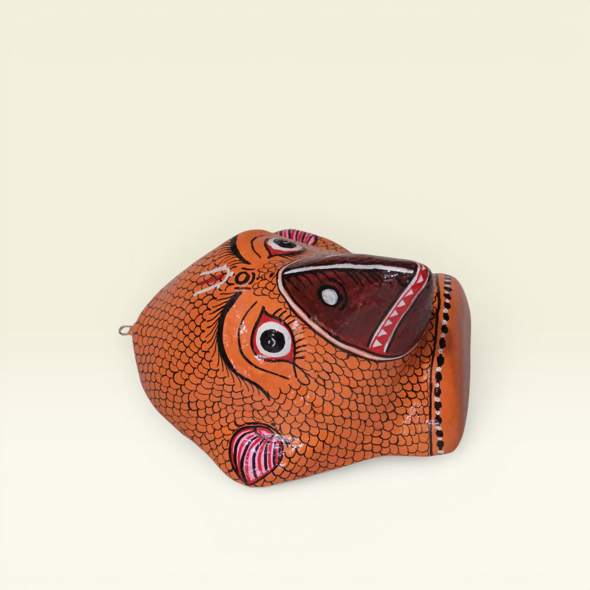 Jatayu Papier-mâché Wall Mask Hand-Painted in Pattachitra Style