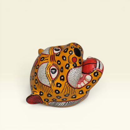 Tiger Papier-Mâché Wall Mask | Handmade Odisha Folk Art