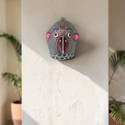Jatayu Papier-mâché Wall Mask Hand-Painted in Pattachitra Style