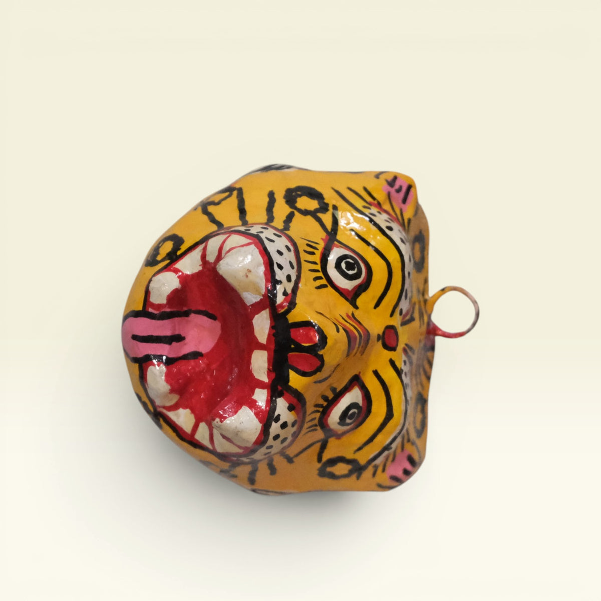 Tiger Papier-Mâché Wall Mask Pattachitra Handmade Odisha Folk Art Small Medium