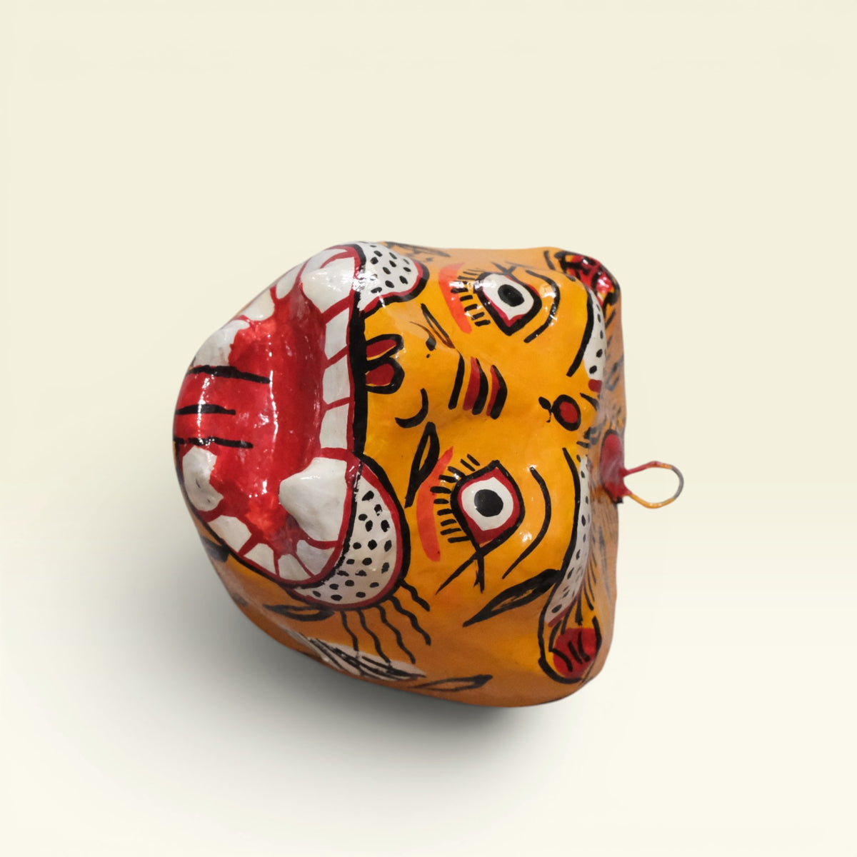 Tiger Papier-Mâché Wall Mask Pattachitra Handmade Odisha Folk Art Small Medium
