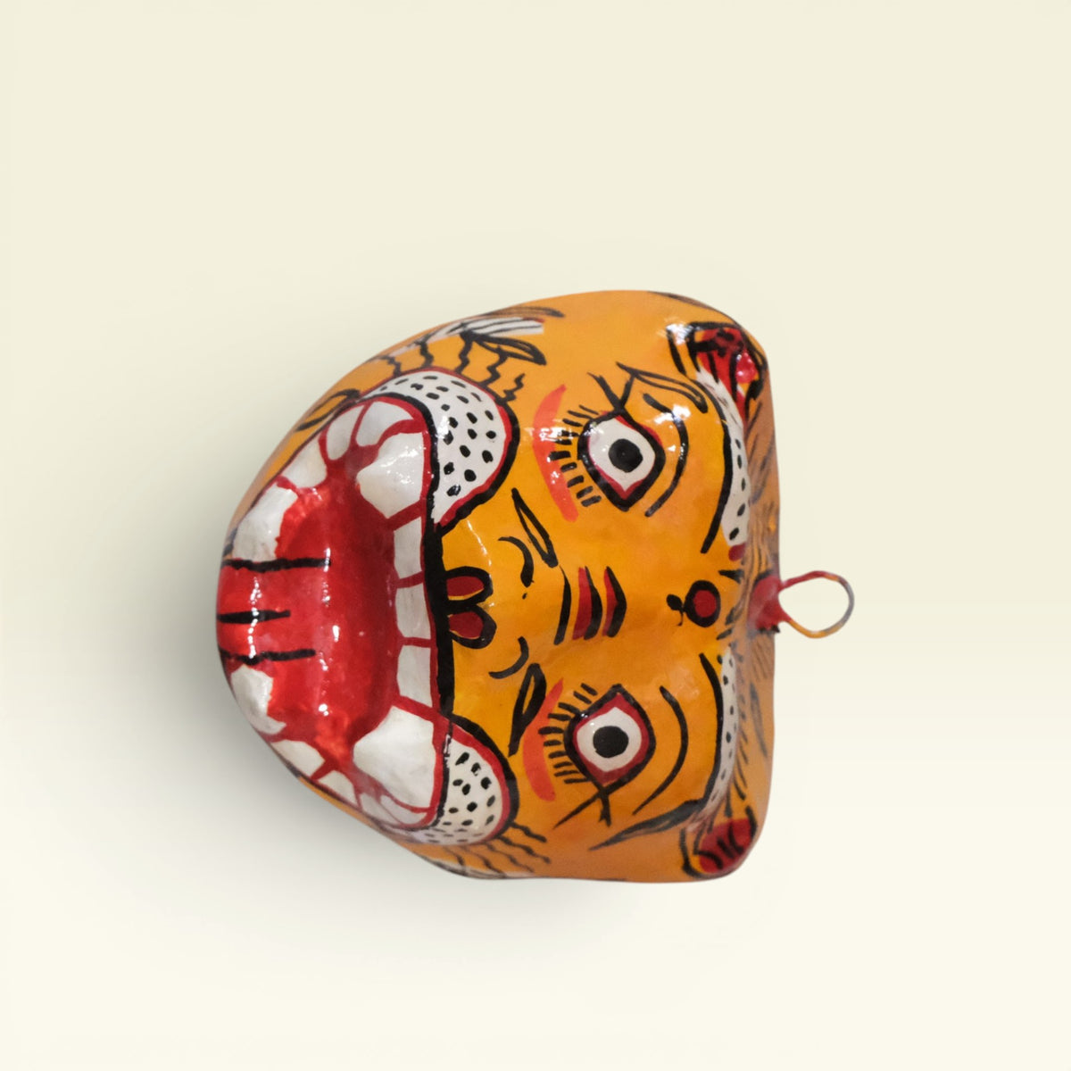 Tiger Papier-Mâché Wall Mask Pattachitra Handmade Odisha Folk Art Small Medium