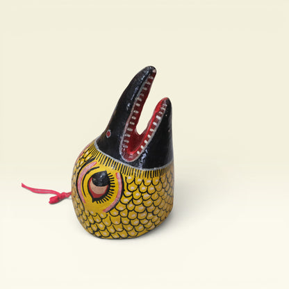 Jatayu Papier-mâché Wall Mask Hand-Painted in Pattachitra Style