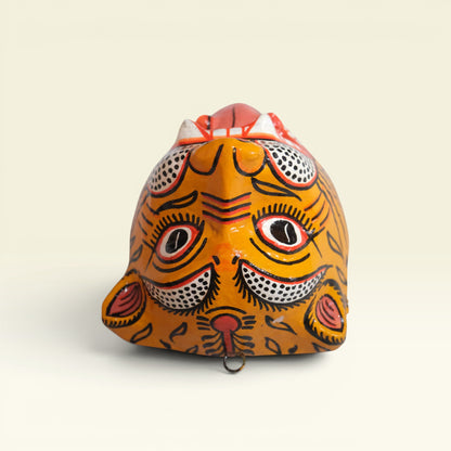 Tiger Papier-Mâché Wall Mask Pattachitra Handmade Odisha Folk Art