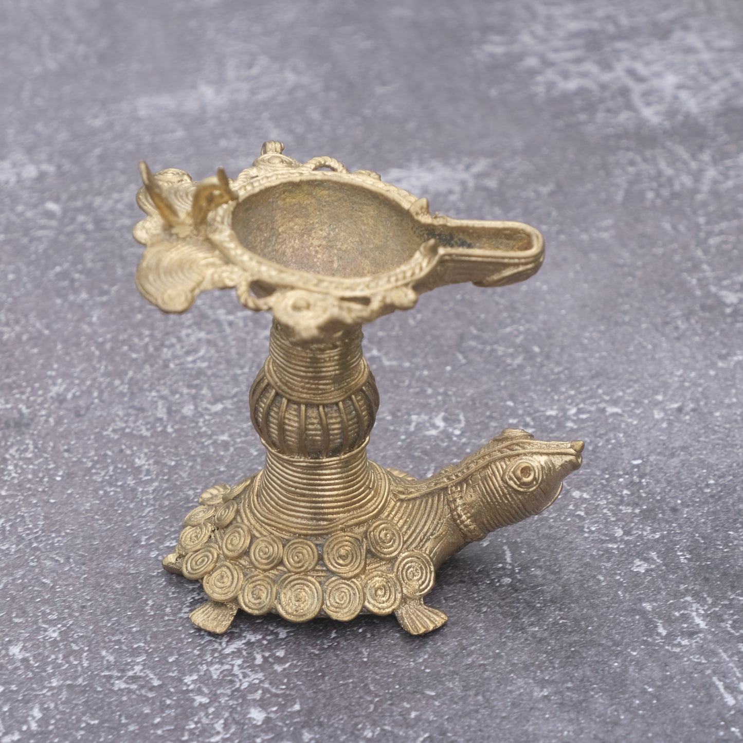 Dhokra Craft Turtle Diya For Puja