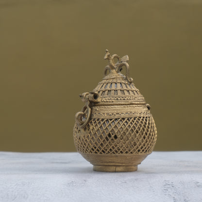 Nuagaon Dhokra Bandhan Jewellery Box — Handcrafted Lost-Wax Brass Showpiece