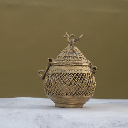 Nuagaon Dhokra Bandhan Jewellery Box — Handcrafted Lost-Wax Brass Showpiece