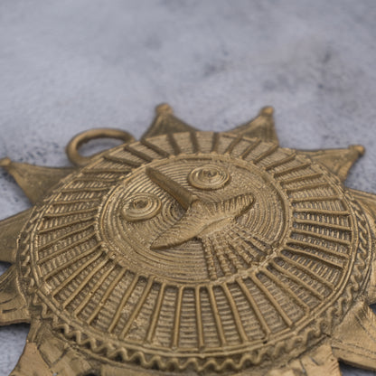 Dhokra Craft Sun Face Wall Hanging Showpiece