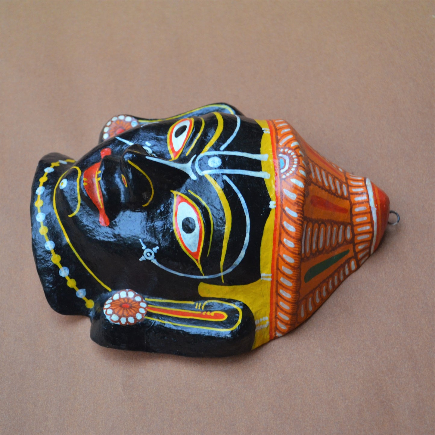 Handmade Papier-mâché  Shree Krishna Mask Decorative Showpiece