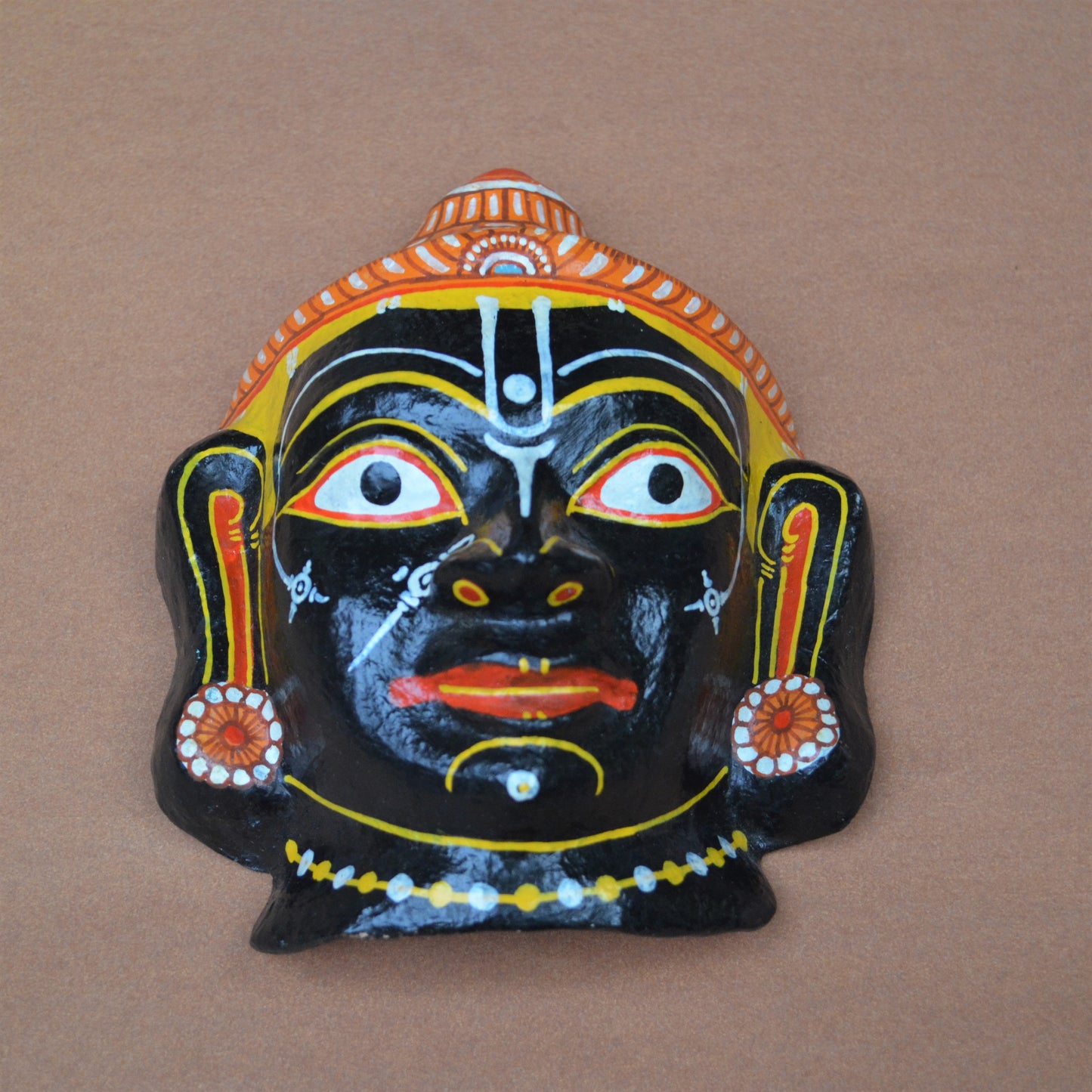 Handmade Papier-mâché  Shree Krishna Mask Decorative Showpiece