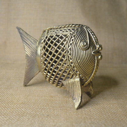 Dhokra Craft Home Decor - Fish Pen Stand