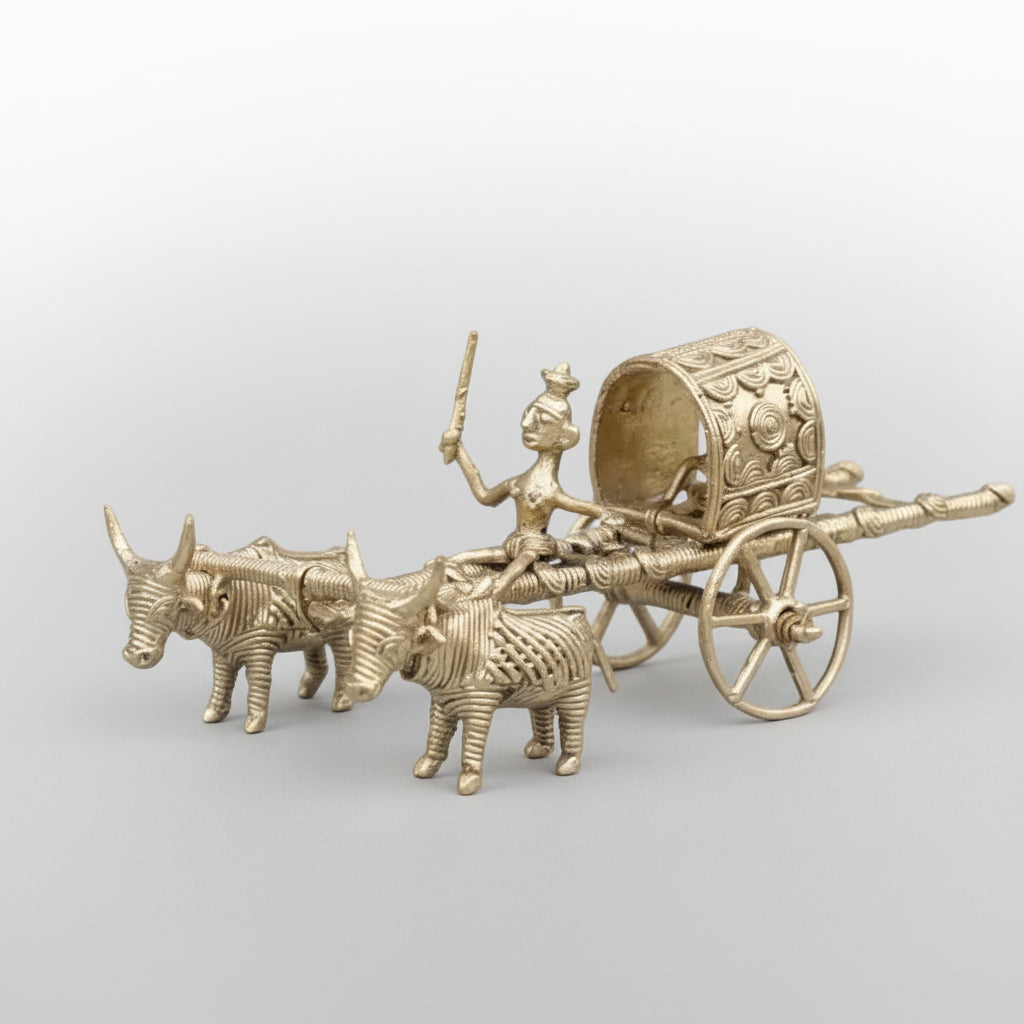 Handmade Dhokra craft bullockart brass metal