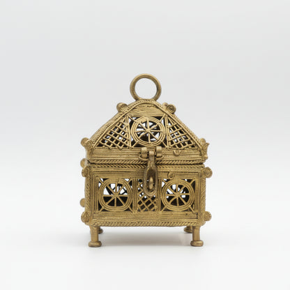 Handmade dhokra craft jewelry box