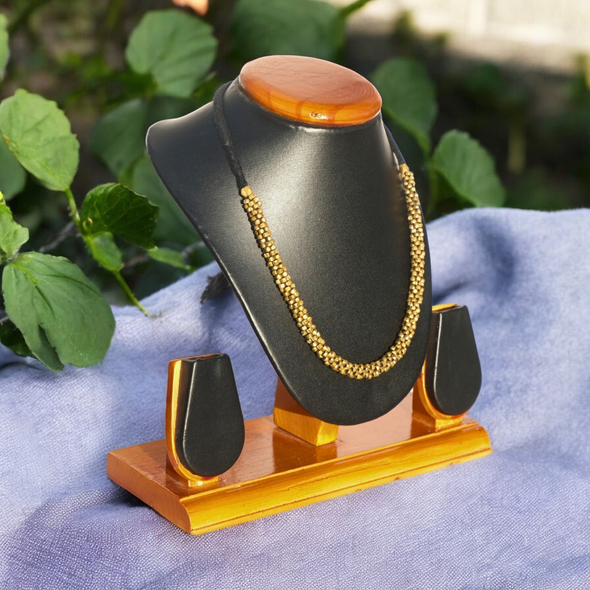 Handmade Dhokra brass necklace tribal jewelry Odisha