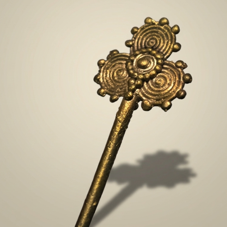 Handmade Dhokra brass necklace tribal jewelry Odisha