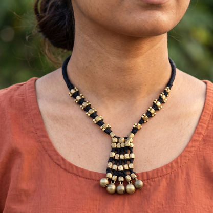 Dhokra Craft Handmade Chandrakaush Necklace