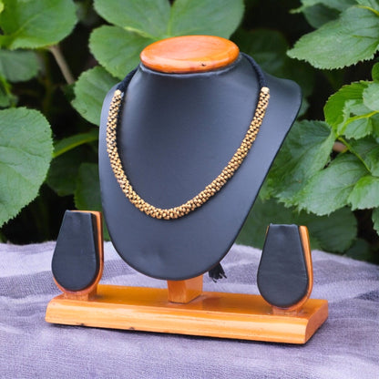 Handmade Dhokra brass necklace tribal jewelry Odisha