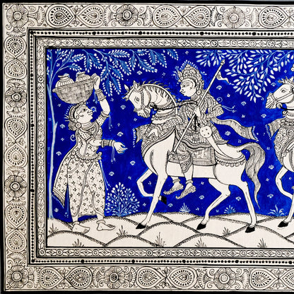 Pattachitra Painting - Kanchi Abhijan by Sri Bhaskar Mohapatra