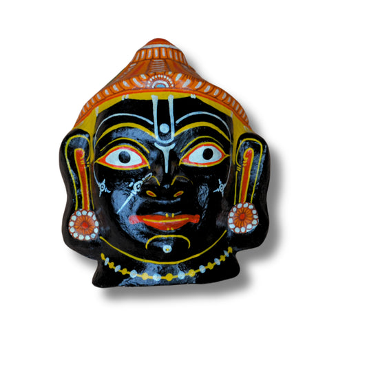 Handmade Papier-mâché  Shree Krishna Mask Decorative Showpiece