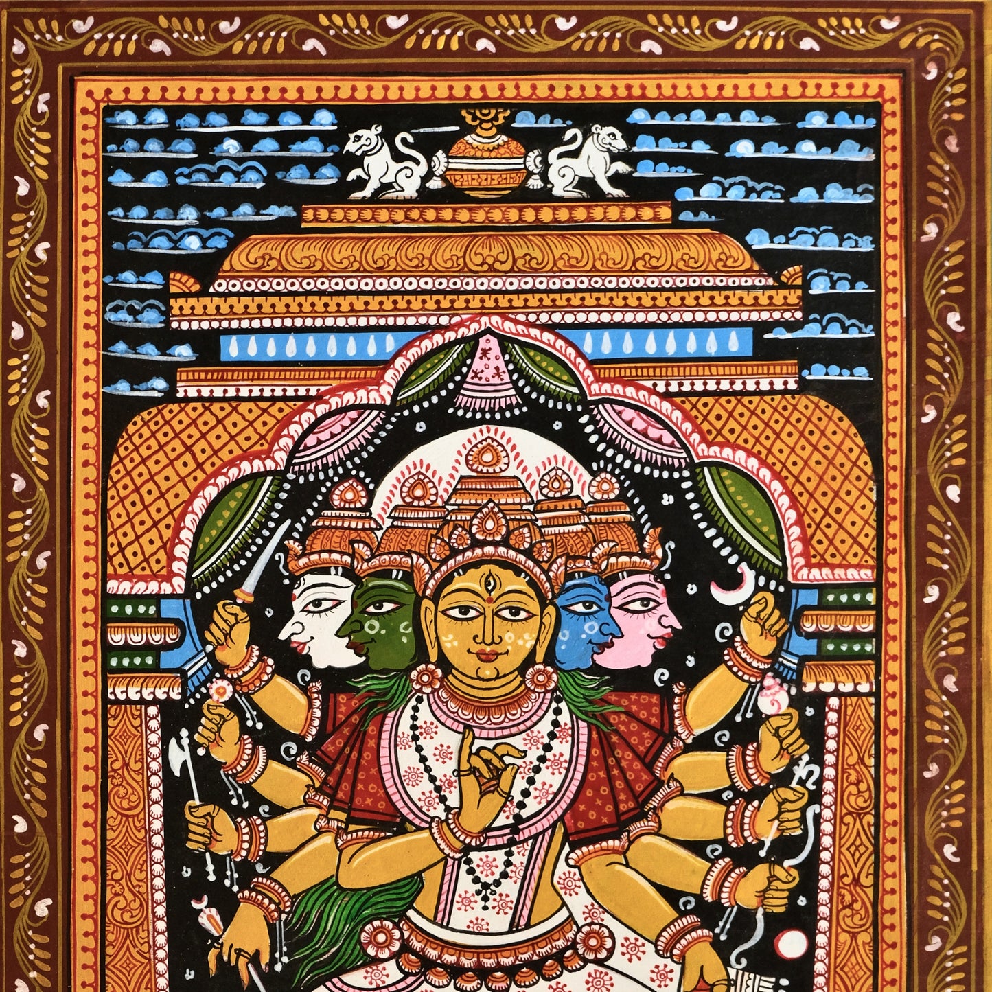Pattachitra Painting - Sri Laxmi by Sri Bhaskar Mohapatra