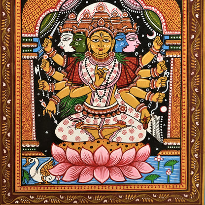 Pattachitra Painting - Sri Laxmi by Sri Bhaskar Mohapatra