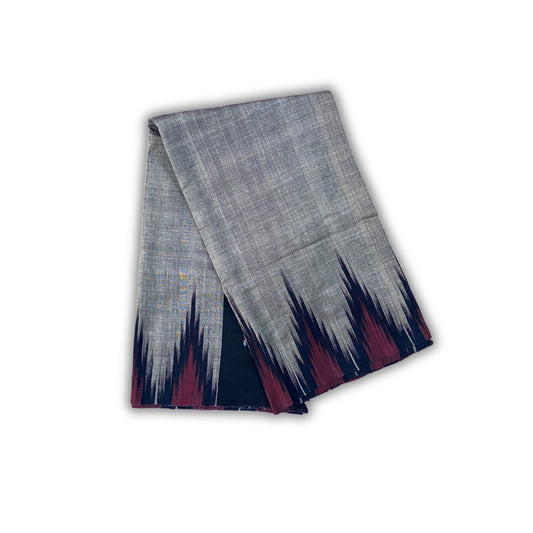 Maniabandha Bhramar Gray Cotton Saree