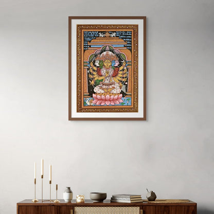 Pattachitra Painting - Sri Laxmi by Sri Bhaskar Mohapatra