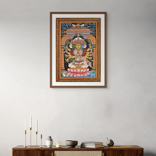 Pattachitra Painting - Sri Laxmi by Sri Bhaskar Mohapatra