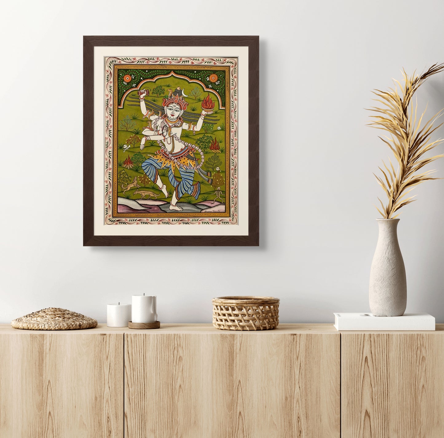 Pattachitra Painting - Sri Shiva by Sri Bhaskar Mohapatra