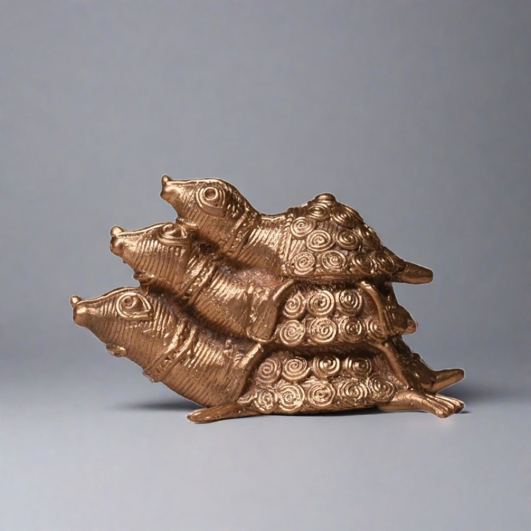 Dhokra Craft Home Decor - 3 Tortoise